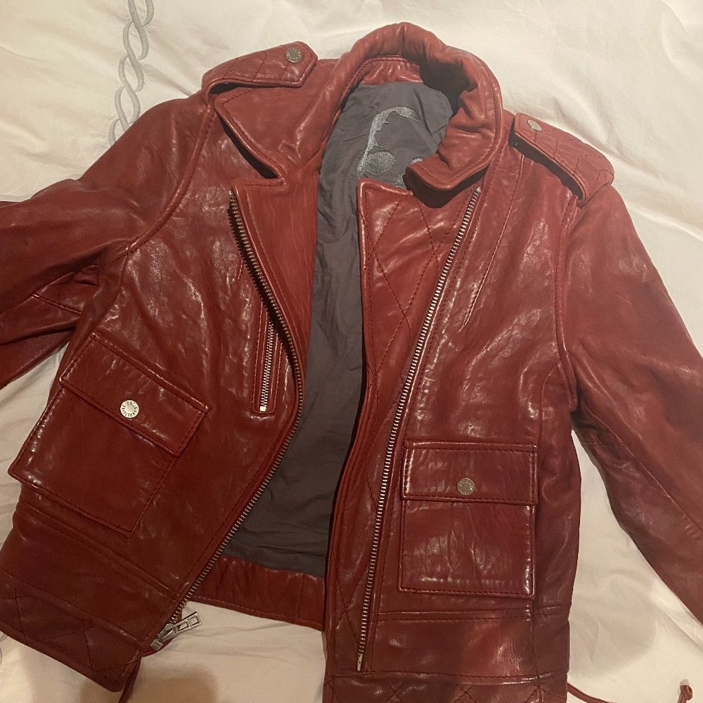 PERFECT CONDITION RED LEATHER JACKET